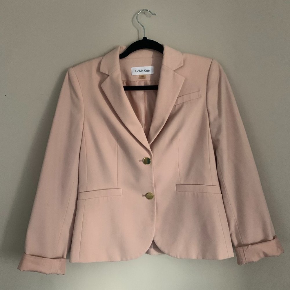 Calvin Klein Blush Pink Blazer